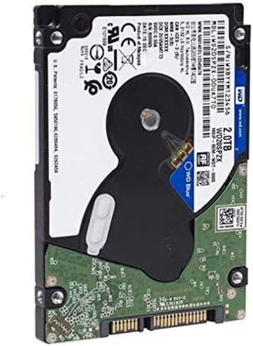WD Blue 2TB Mobile Hard Disk Drive - 5400 RPM SATA 6 Gb/s 128MB Cache 2.5 Inch 7mm - WD20SPZX WD Recertified (Renewed) in Saudi Arabia