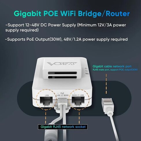 Vonets VAP11N-300 2.4GHz Mini WiFi Bridge Ethernet/WLAN to LAN Adapter/WLAN Repeater 300Mbps 802.11b/g/n for Network Devices that Need WiFi Connection with Access Point Function in Saudi Arabia