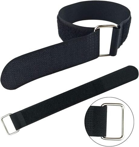 مجموعة اربطة كيبلات قابلة لاعادة الاستخدام مكونة من 32 قطعة (8 انش - 12 انش - 18 انش - 26 انش - 32 انش)، اشرطة تثبيت بخطاف متعددة الاغراض قابلة للتعديل مع مشبك معدني للحفاظ على الاسلاك منظمة ومرتبة in Kuwait