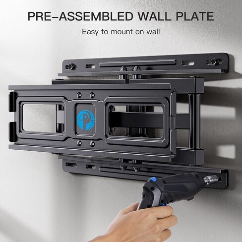 TV Wall Mount Full Motion Articulating Swivel Extension for Most 26-65 Inch Flat Curved TVs with Max VESA 400x400mm up to 88lbs, Wall Mount TV Bracket fits 12,16 inch Wood Stud by Pipishell in Saudi Arabia