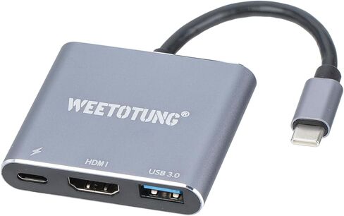 WEETOTUNG USB Type-c 3.1 hub to USB 3.0 + PD + HDMI 4K محول فيديو ومحول صوت لأجهزة الكمبيوتر المحمولة USB من النوع c وأجهزة Macbooks وNintendo Switch in Kuwait