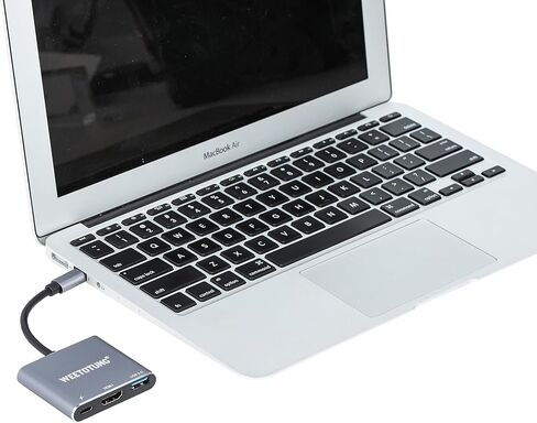 WEETOTUNG USB Type-c 3.1 hub to USB 3.0 + PD + HDMI 4K محول فيديو ومحول صوت لأجهزة الكمبيوتر المحمولة USB من النوع c وأجهزة Macbooks وNintendo Switch in Kuwait