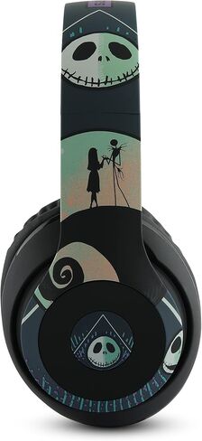 Disney Nightmare Before Christmas Glow in The Dark Bluetooth Headphones Over Ear, Wireless and Wired Foldable Headset Built-in Microphone - Tim Burton Jack Skellington & Sally - Adults Kids in Kuwait