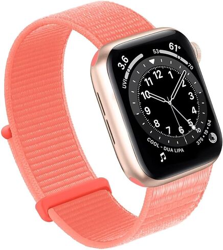Bifeiyo متوافق مع سوار ساعة Apple 49 مم 45 مم 44 مم 42 مم 41 مم 40 مم 38 مم، حزام حلقة من النايلون الرياضي للنساء والرجال لسلسلة iWatch Ultra 8 7 6 5 4 3 2 1 SE (38/40/41 مم، رمان) in Kuwait