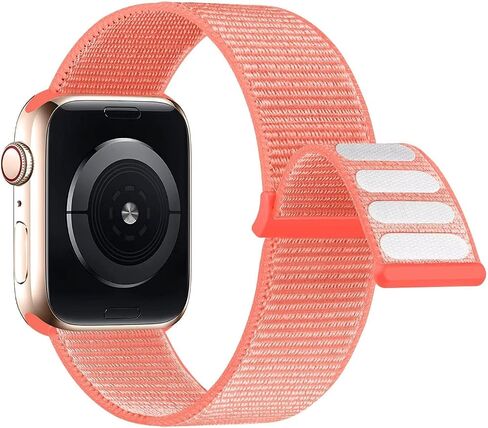 Bifeiyo متوافق مع سوار ساعة Apple 49 مم 45 مم 44 مم 42 مم 41 مم 40 مم 38 مم، حزام حلقة من النايلون الرياضي للنساء والرجال لسلسلة iWatch Ultra 8 7 6 5 4 3 2 1 SE (38/40/41 مم، رمان) in Kuwait
