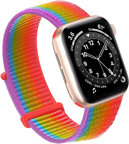 Bifeiyo متوافق مع سوار ساعة Apple 49 مم 45 مم 44 مم 42 مم 41 مم 40 مم 38 مم، حزام حلقة من النايلون الرياضي للنساء والرجال لسلسلة iWatch Ultra 8 7 6 5 4 3 2 1 SE (38/40/41 مم، رمان) in Kuwait