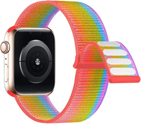 Bifeiyo متوافق مع سوار ساعة Apple 49 مم 45 مم 44 مم 42 مم 41 مم 40 مم 38 مم، حزام حلقة من النايلون الرياضي للنساء والرجال لسلسلة iWatch Ultra 8 7 6 5 4 3 2 1 SE (38/40/41 مم، رمان) in Kuwait