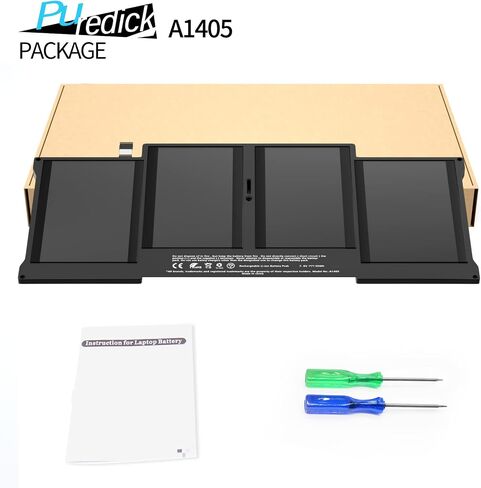 A1466 Battery For MacBook Air Battery Replacement 13 inch (A1466 2012 - 2015 and 2017) (A1369 2010-2011) - A1377 A1405 A1496 Universal Battery for 13-Inch Macbook Air [7.6V/55W/7200mAh with Warranty] in Saudi Arabia