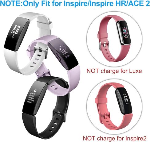 كابل شاحن مكون من قطعتين لساعة Fitbit Inspire HR وFitbit Inspire الذكية، سلك شاحن USB بديل لـ Fitbit Inspire/Fitbit Inspire HR (3.3 قدم/0.5 قدم) in Kuwait