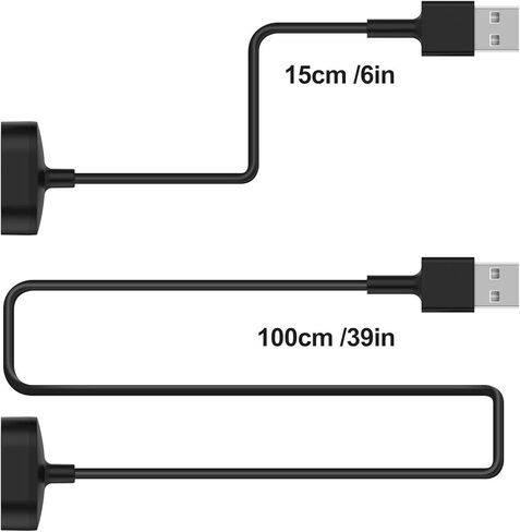 كابل شاحن مكون من قطعتين لساعة Fitbit Inspire HR وFitbit Inspire الذكية، سلك شاحن USB بديل لـ Fitbit Inspire/Fitbit Inspire HR (3.3 قدم/0.5 قدم) in Kuwait