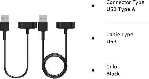 كابل شاحن مكون من قطعتين لساعة Fitbit Inspire HR وFitbit Inspire الذكية، سلك شاحن USB بديل لـ Fitbit Inspire/Fitbit Inspire HR (3.3 قدم/0.5 قدم) in Kuwait