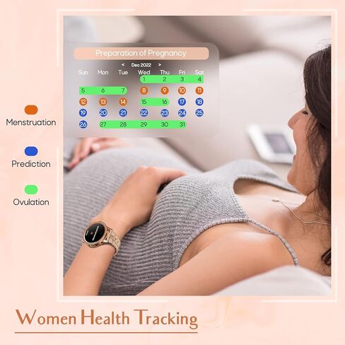 Nemheng Smart Watches for Women(Call Receive/Dial),Waterproof Fitness Smartwatch for Android iOS Phone Health Smartwatches with Text and Call Blood Pressure Heart Rate Sleep Monitor Pedometer Gold in Kuwait