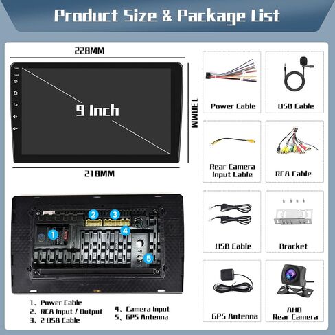 4+64G 9'' Android 15 Car Stereo for Honda Odyssey EX-L 2011-2017 in Kuwait