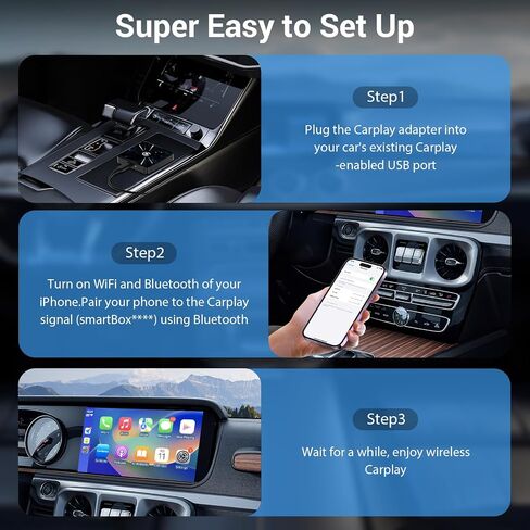 محول CarPlay اللاسلكي، دونجل سيارة لاسلكي لسيارات تشغيل السيارة السلكية OEM من 2015 وiPhone iOS 10+، التوصيل والتشغيل in Saudi Arabia