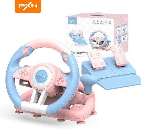 PXN Racing Wheel - Gaming Steering Wheel for PC, V3II 180 Degree Driving Wheel Volante PC Universal Usb Car Racing with Pedal for PS4, PC, PS3,Xbox Series X|S, Xbox One in Saudi Arabia