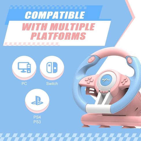 PXN Racing Wheel - Gaming Steering Wheel for PC, V3II 180 Degree Driving Wheel Volante PC Universal Usb Car Racing with Pedal for PS4, PC, PS3,Xbox Series X|S, Xbox One in Saudi Arabia