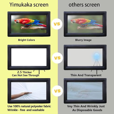 Yimukaka 30ft Outdoor Inflatable Movie Screen, No Seam Projector Screen with Air Blower, Support Front & Rear Projection in Saudi Arabia