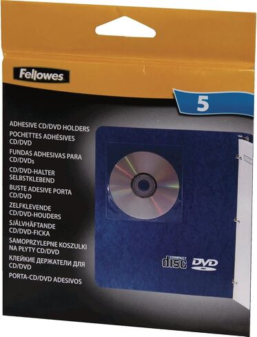Fellowes 98315 Adhesive CD/DVD Holders, 5-Pack in Saudi Arabia