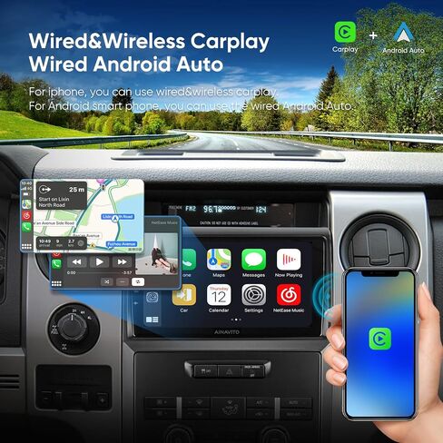 9 Inch (2G+32G) 5G WiFi 8 Core 48EQ Airplay Car Stereo Radio for Ford F150 2009-2012 Carplay Android Auto Android 12 Support Mirroring Backup 1080P SWC in Kuwait