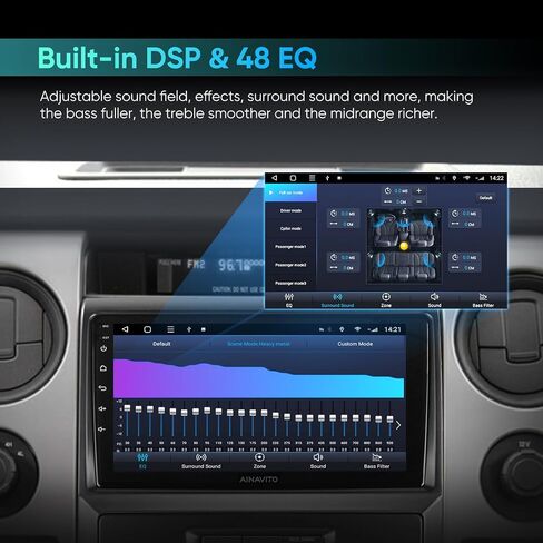 9 Inch (2G+32G) 5G WiFi 8 Core 48EQ Airplay Car Stereo Radio for Ford F150 2009-2012 Carplay Android Auto Android 12 Support Mirroring Backup 1080P SWC in Kuwait