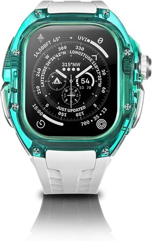 Rugged Case with Band for Apple Watch Ultra 2/1 49mm, Translucent Heavy Duty Case with Military Sport Strap for Men, Tactical Grade Shockproof Bumper Cover for iWatch, G-WR in Kuwait