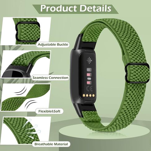 TumpCez Elastic Nylon Bands Compatible with Fitbit Luxe Bands for Women Men,Stretchy Adjustable Breathable Comfortable Sports Replacement Straps Wristband for Fitbit Luxe in Saudi Arabia