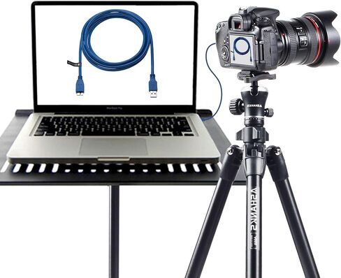 استبدال كابل الربط Keple لنيكون UC-E22، Canon IFC-150U متوافق مع Canon 5DS، EOS 5D IV، EOS 7D II، Nikon D5، D500، D800، D800E، D810، D810A، D850 Live Wiev Camera إلى كابل USB للكمبيوتر الشخصي بطول 3 أقدام in Saudi Arabia