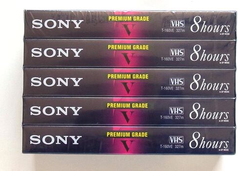 Sony T-160 8 Hours in EP Mode Blank Video Cassette - 5-Pack in Saudi Arabia