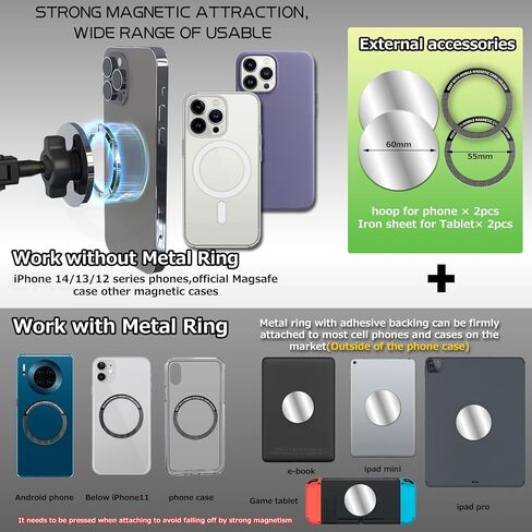 حامل حامل الكمبيوتر اللوحي المغناطيسي، CACENCAN 2022 حامل كمبيوتر لوحي مصمم بكل القلب، دوران 360 درجة، ليس بمشبك ولكن مغناطيسي، حامل كمبيوتر لوحي بذراع متأرجح صناعي، متوافق مع iPad/جميع الأجهزة اللوحية/Switch/Kindle in Kuwait