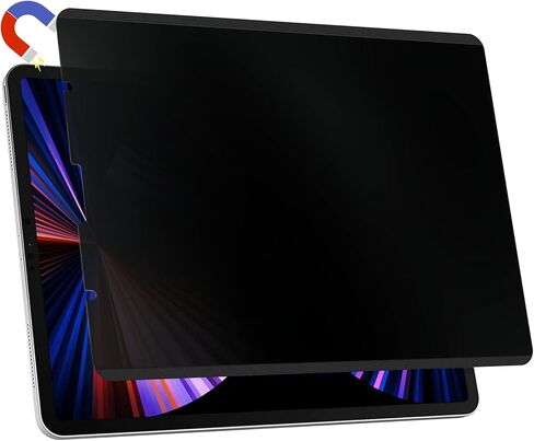 واقي شاشة خصوصية Mamol مغناطيسي iPad Pro 12.9 بوصة لجهاز Apple iPad Pro 12.9 بوصة الجيل السادس والخامس والرابع والثالث 2022 2021 2020 2018، فلتر خصوصية وهج الضوء الأزرق قابل للإزالة وإعادة الاستخدام ومضاد للتجسس، شاشة خاصة عالية الحساسية وخالية من الفقاعا in Kuwait