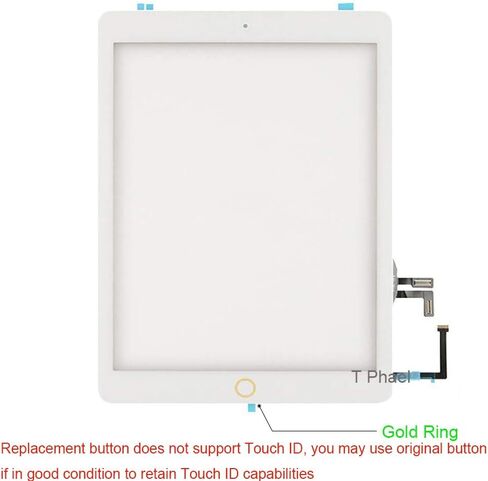 Black Digitizer Repair Kit for 2017 iPad 9.7(A1822, A1823) Touch Screen Digitizer Replacement with Home Button + Tools Kit + PreInstalled Adhesive in Kuwait