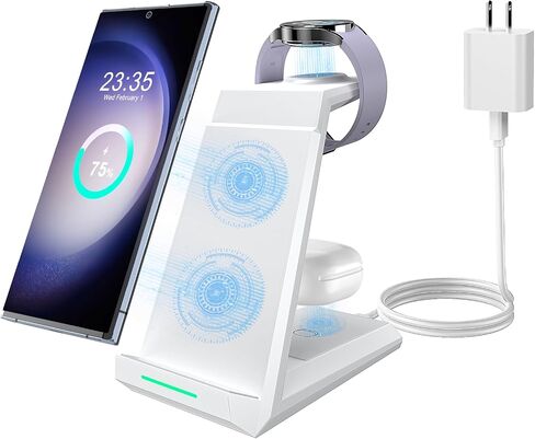 ADADPU 3 in 1 Wireless Charging Station for Samsung Galaxy Devices in Kuwait