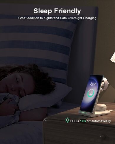 ADADPU 3 in 1 Wireless Charging Station for Samsung Galaxy Devices in Kuwait