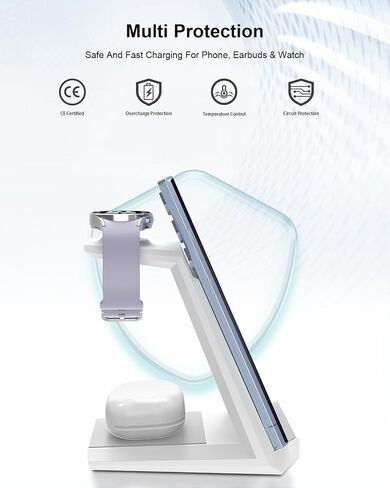 ADADPU 3 in 1 Wireless Charging Station for Samsung Galaxy Devices in Kuwait