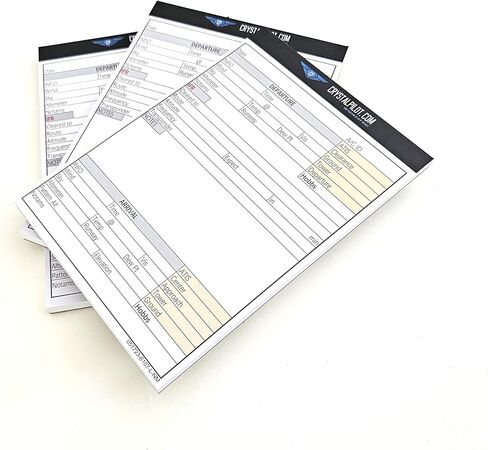 Crystal Pilot VFR-IFR Flight Notepad For Pilot Kneeboard - Vital Aviation Kneeboard Flight Bag Accessory For Your Travel Bag - Organized Pilot Kneeboard Notepad - 3 Pack in Saudi Arabia