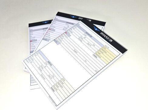 Crystal Pilot VFR-IFR Flight Notepad For Pilot Kneeboard - Vital Aviation Kneeboard Flight Bag Accessory For Your Travel Bag - Organized Pilot Kneeboard Notepad - 3 Pack in Saudi Arabia