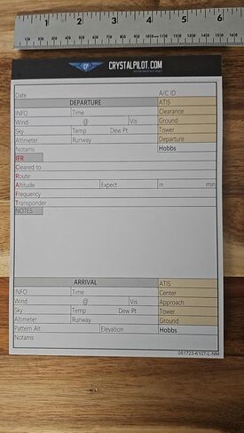 Crystal Pilot VFR-IFR Flight Notepad For Pilot Kneeboard - Vital Aviation Kneeboard Flight Bag Accessory For Your Travel Bag - Organized Pilot Kneeboard Notepad - 3 Pack in Saudi Arabia