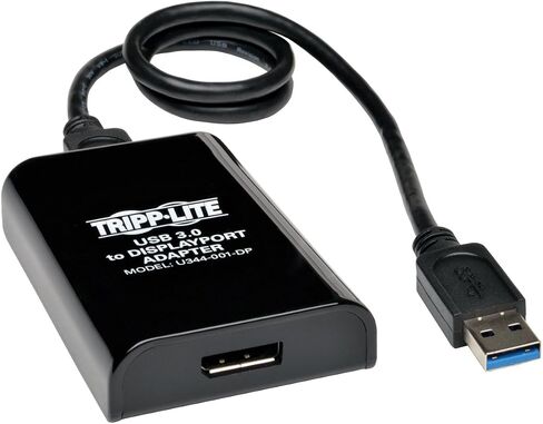 محول بطاقة رسومات الفيديو الخارجية Tripp Lite USB 3.0 SuperSpeed ​​to DisplayPort ثنائي الشاشة، ذاكرة SDRAM سعة 512 ميجابايت، 4K x 2K (U344-001-DP-4K) in Kuwait