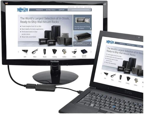 Tripp Lite USB 3.0 SuperSpeed to DisplayPort Dual-Monitor External Video Graphics Card Adapter, 512 MB SDRAM, 4K x 2K (U344-001-DP-4K) in Saudi Arabia