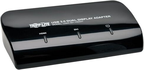 Tripp Lite USB 3.0 SuperSpeed to VGA-DVI Adapter 512MB SDRAM - 2048x1152,1080P(U344-001-R),Single Monitor,Black in Saudi Arabia