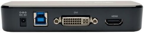 Tripp Lite USB 3.0 SuperSpeed to VGA-DVI Adapter 512MB SDRAM - 2048x1152,1080P(U344-001-R),Single Monitor,Black in Saudi Arabia