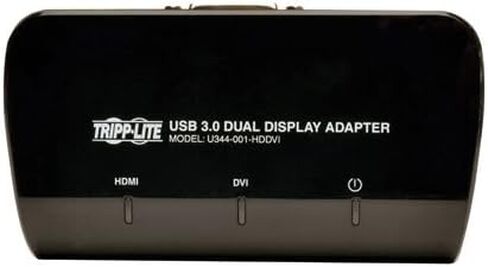 Tripp Lite USB 3.0 SuperSpeed to VGA-DVI Adapter 512MB SDRAM - 2048x1152,1080P(U344-001-R),Single Monitor,Black in Saudi Arabia