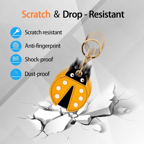 Leather Keychain Case Holder Compatible with Apple AirTag, GPS Airtag Keychain Finder Tracker with Key Ring, Anti-Scratch Protective Air Tag Cover | Leather in Kuwait