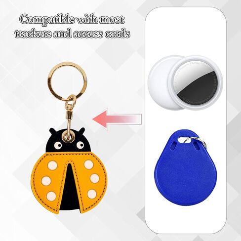Leather Keychain Case Holder Compatible with Apple AirTag, GPS Airtag Keychain Finder Tracker with Key Ring, Anti-Scratch Protective Air Tag Cover | Leather in Kuwait