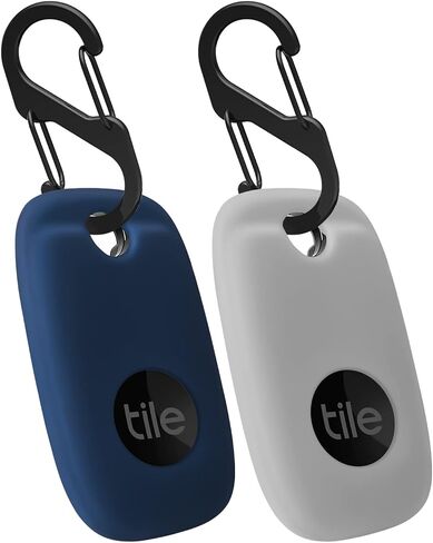 Geiomoo Silicone Case for Tile Pro 2022 Tracker, Soft Flexible Scratch Resistant Cover with Carabiner (2 Pack Navy Blue+Oatmeal) in Kuwait
