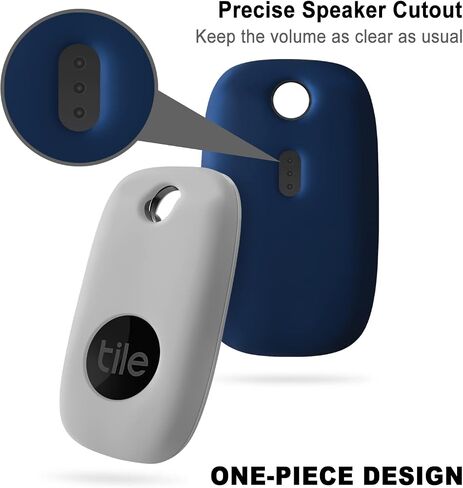 Geiomoo Silicone Case for Tile Pro 2022 Tracker, Soft Flexible Scratch Resistant Cover with Carabiner (2 Pack Navy Blue+Oatmeal) in Kuwait