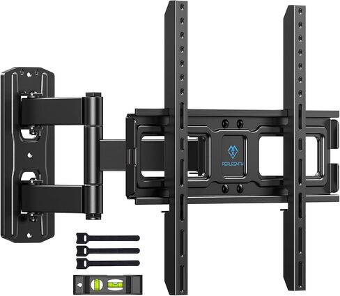 PERLESMITH TV Wall Mount for 26–55 inch TVs up to 70 lbs, Full Motion TV Mount Bracket with Swivel, Tilt, Level Adjustment, Corner TV Mount with Articulating Arm, Max VESA 400x400mm, PSMFK7 in Kuwait