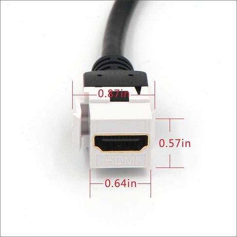 VCE 2-Pack HDMI Keystone Jack, Female to Female HDMI Pigtail Cable 4K HDMI Keystone Coupler for Keystone Wall Plate - 6 Inch in Saudi Arabia