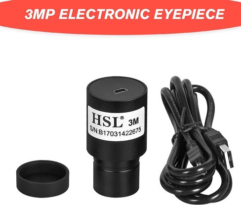 HSL 40X-2500X مجهر مركب ثنائي العينين احترافي، كاميرا 3 ميجابكسل مجاهر إلكترونية للبالغين، مجهر مختبر بيولوجي 1000x 400X مكثف رقمي للمرحلة الميكانيكية in Kuwait