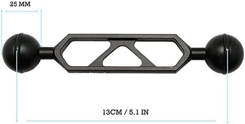 WLPREOE 1 بوصة حامل كروي x 4 قطع، مشبك طويل من الألومنيوم المؤكسد باستخدام الحاسب الآلي، حامل دعامة محول مشبك 360 درجة لـ GoPro، كاميرا تحت الماء، غطاء تحت الماء، ملحقات متصلة بذراع ضوء الغوص in Kuwait